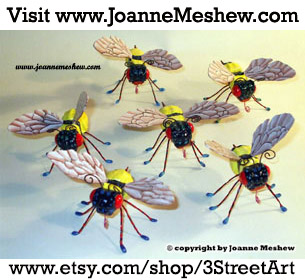 Sculpture Bees Bumblebees Joanne Meshew