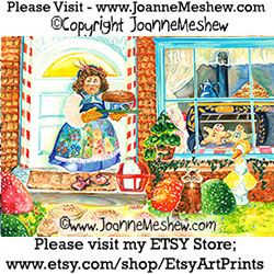 Painting Gingerbread House Art Joanne Meshew 250