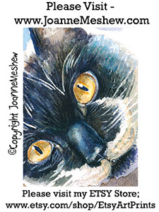 Tuxedo Cat Art Print Joanne Meshew 225